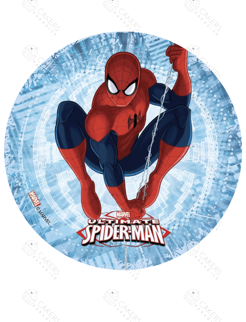 8" Round Edible Icing Image - Spiderman