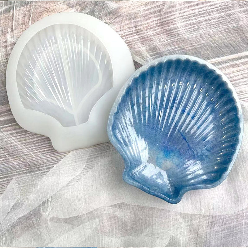 large clam conch seastar shell silicone cake mould resign concrete