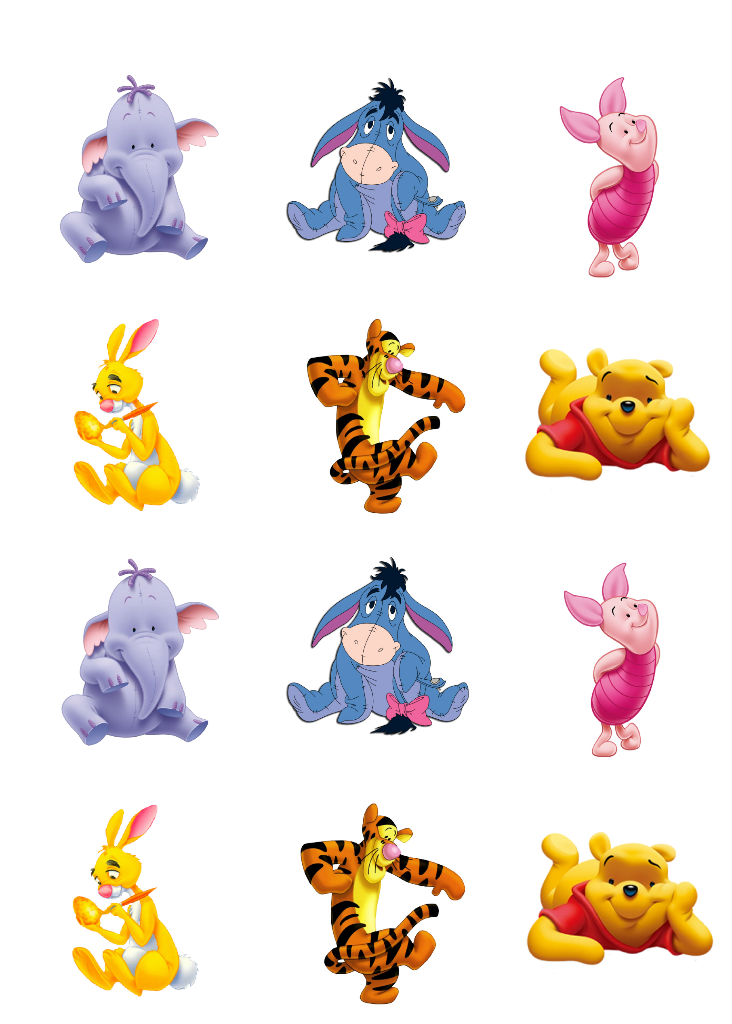 2.5" Cupcake Edible Icing Image - Bear With Friends