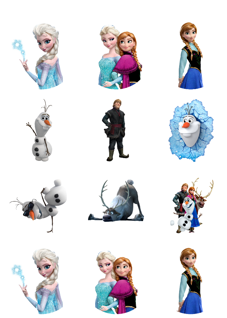 2.5" Cupcake Edible Icing Image - Snow Queen