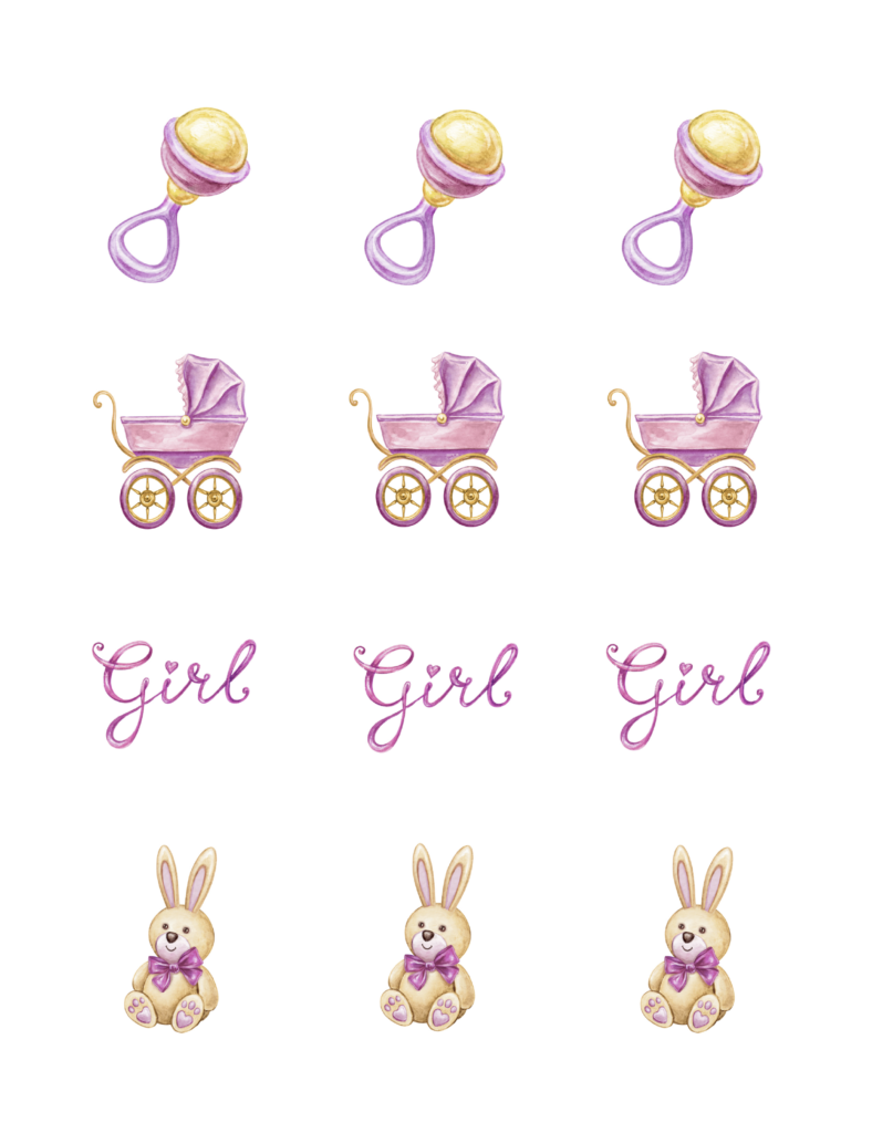 Edible Icing Cupcake Cake Topper Image Baby Shower Girl