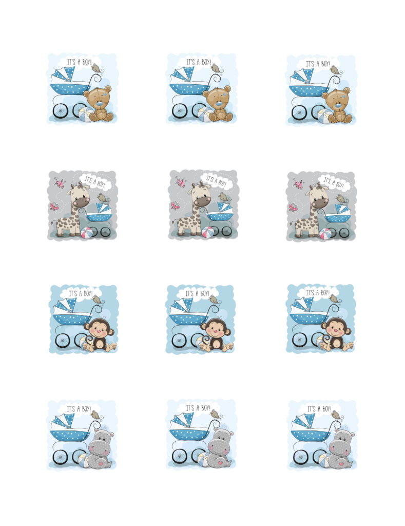 Edible Icing Cake Image baby shower