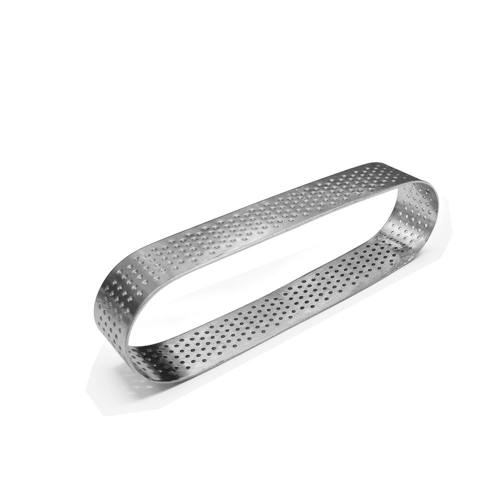 Stainless Steel Perforated Tart Ring Oval