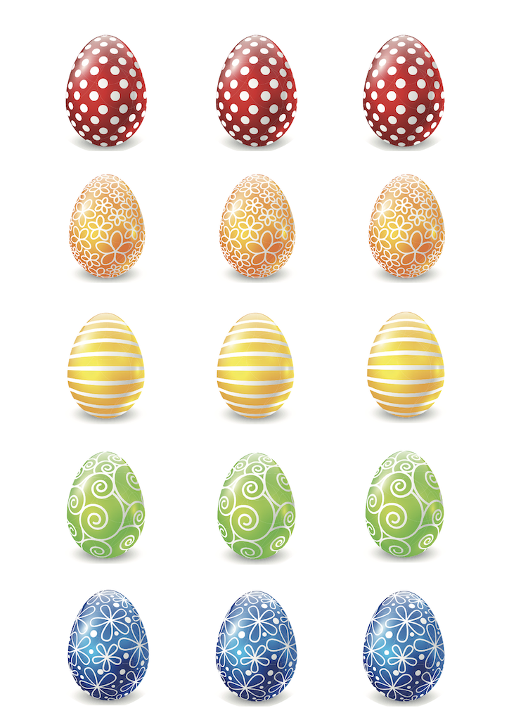 Edible Icing Cupcake Cake Topper Image Easter Eggs