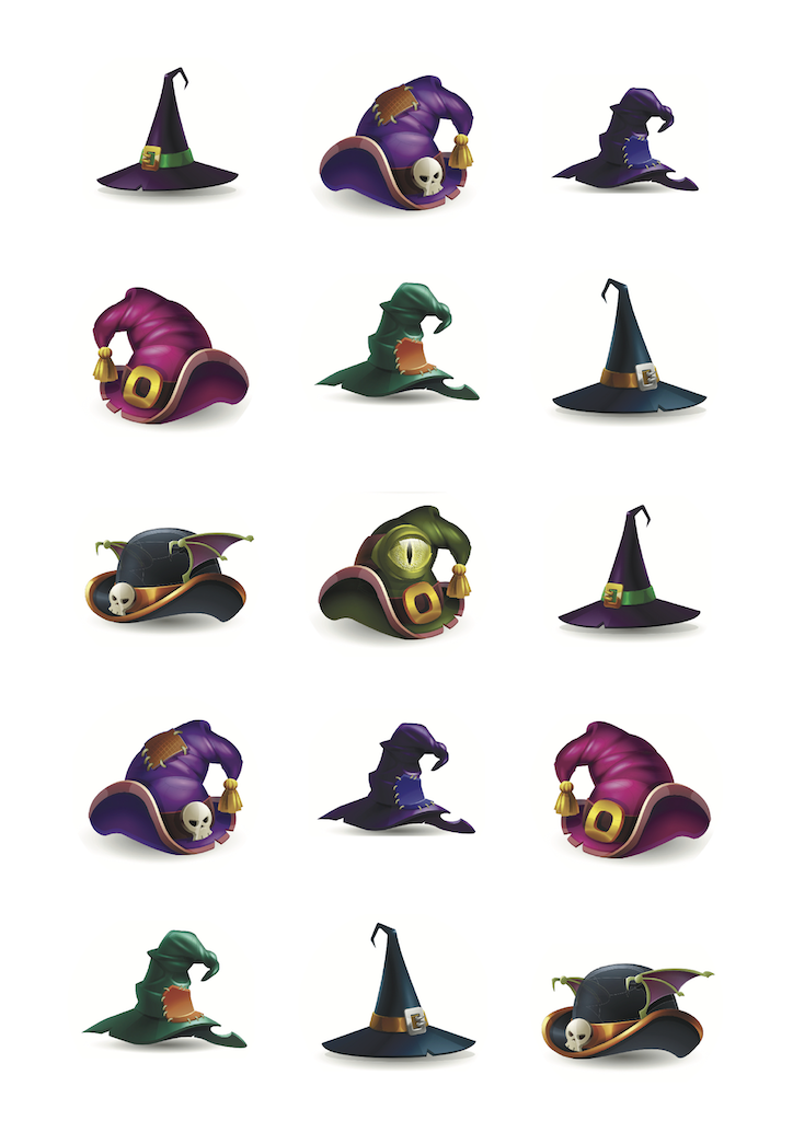 Edible Icing Cupcake Cake Topper Image Halloween hats