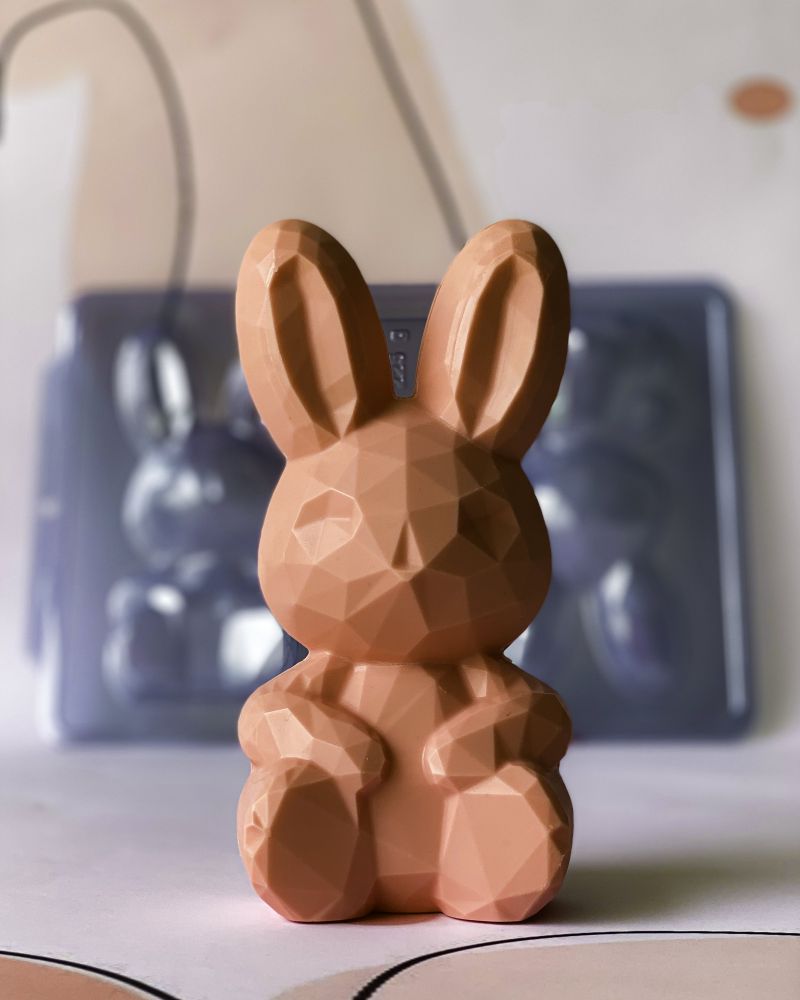 BWB plastic chocolate mould cute geo bunny