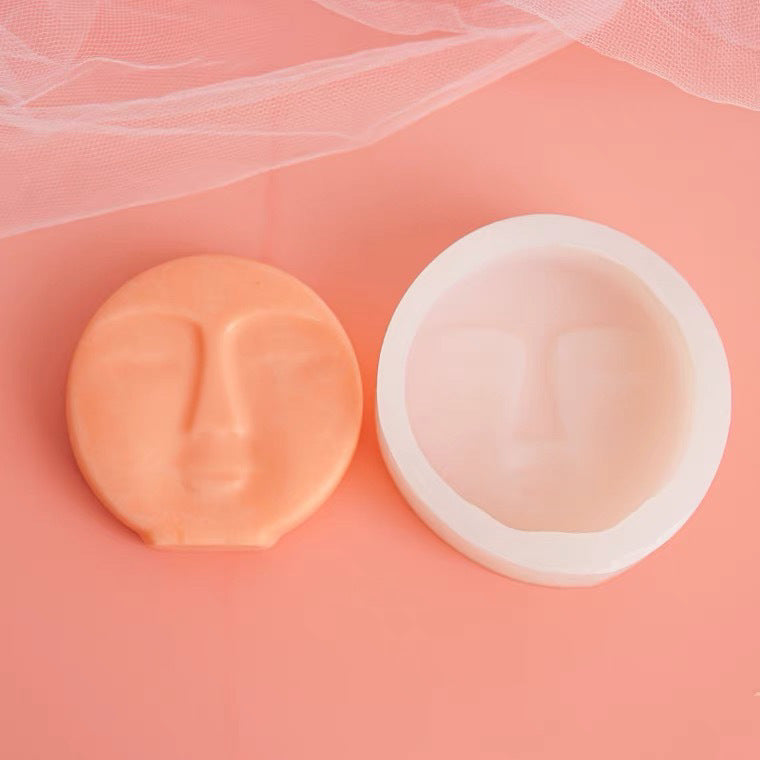 large moon face silicone mould