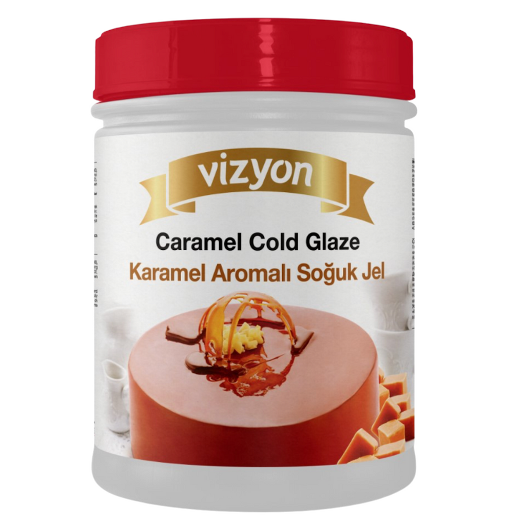 vizyon cold mirror glaze ready made caramel