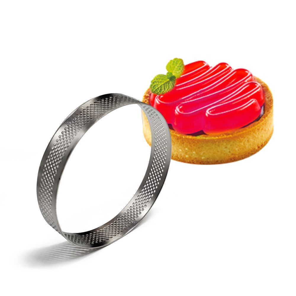 Stainless Steel Perforated Tart Ring Round