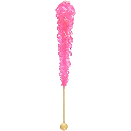 cherry pink rock sugar crystal stick