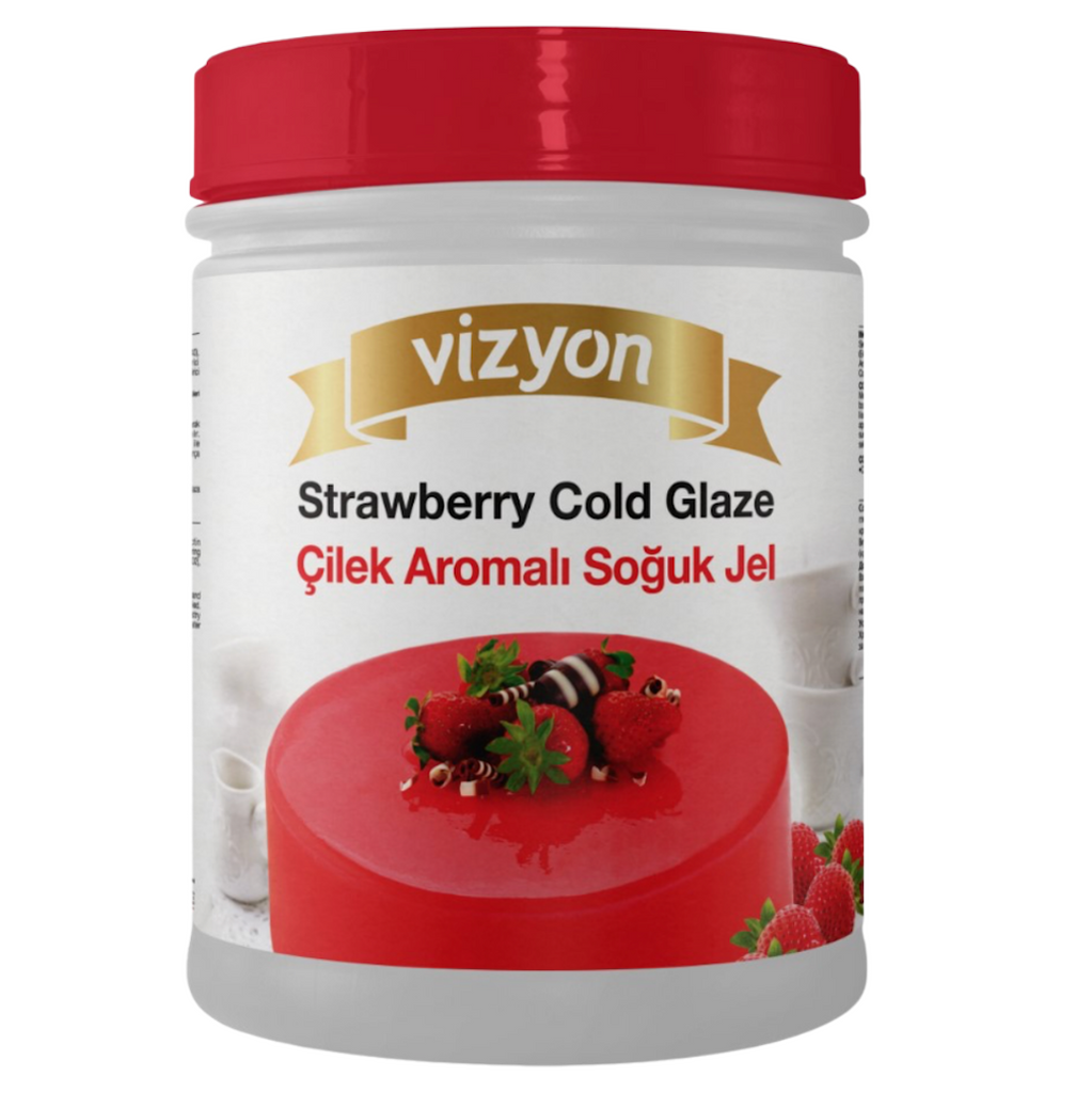 vizyon cold mirror glaze ready made strawberry