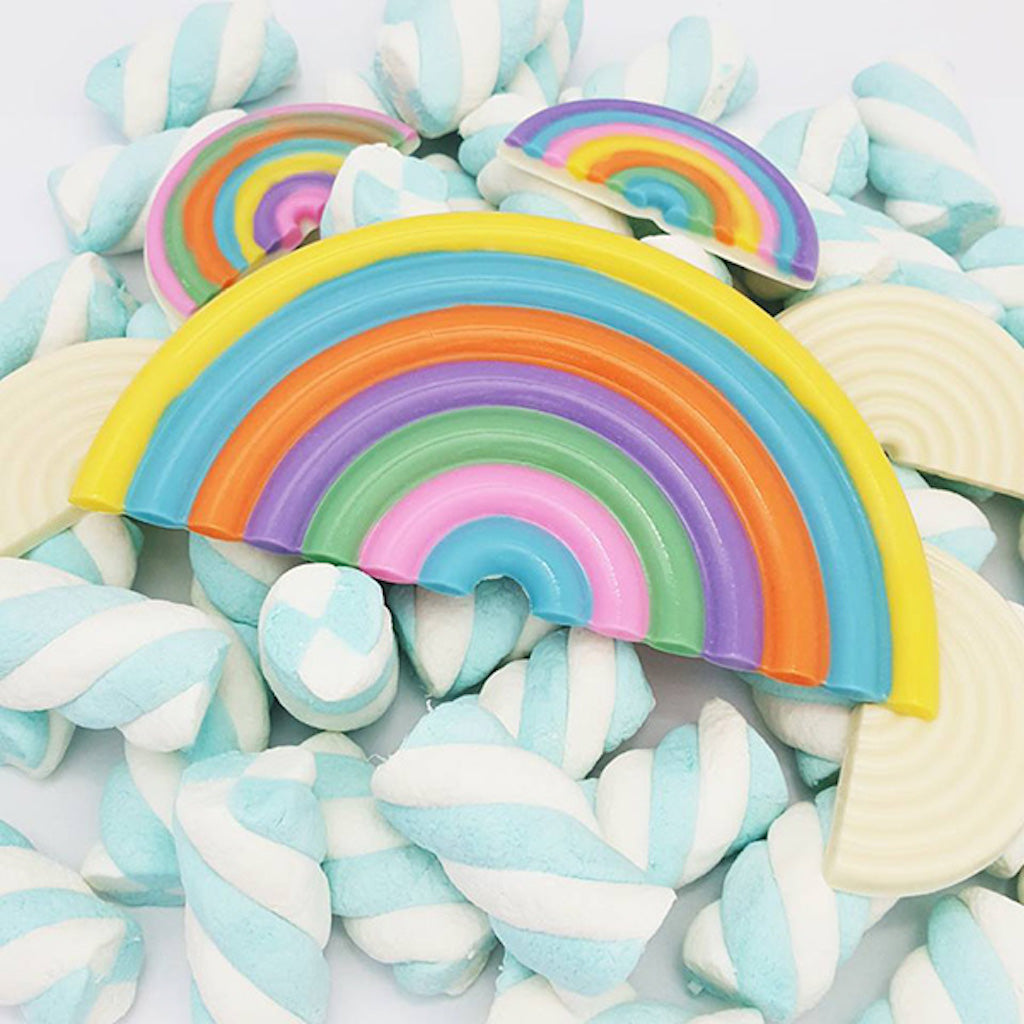 plastic chocolate mould assorted rainbows