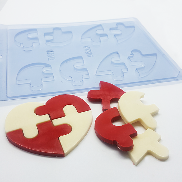 BWB plastic chocolate mould puzzle love heart valentine's day