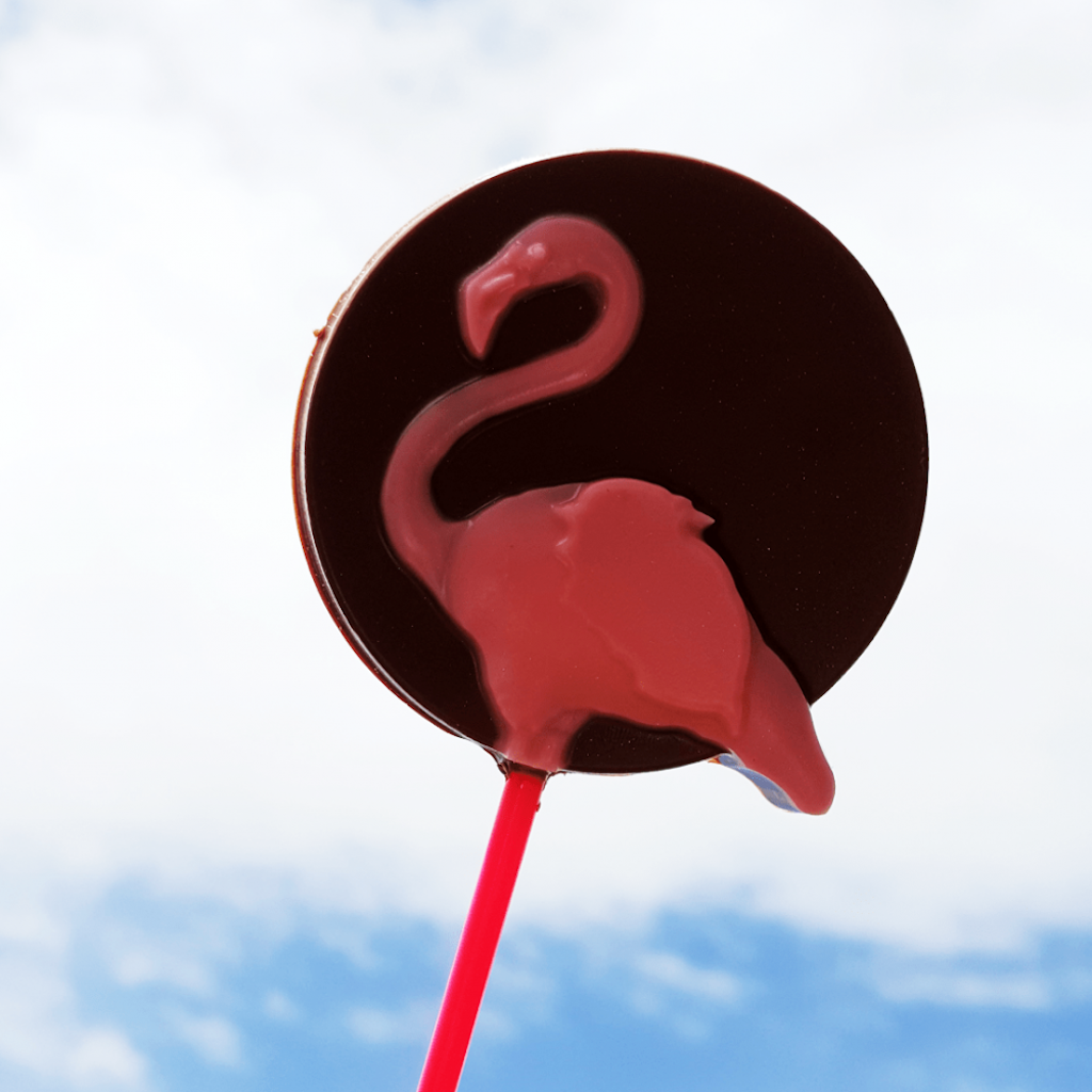 plastic chocolate mould flamingo lollipop