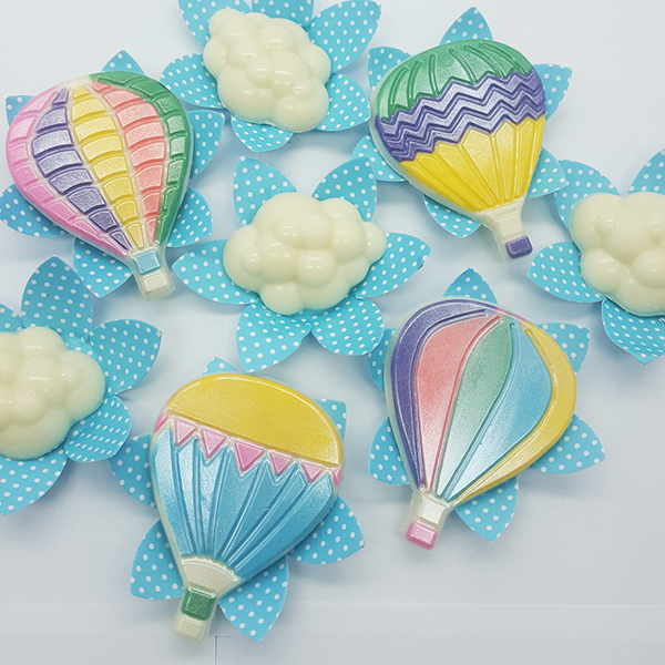 BWB plastic chocolate mould assorted hot air balloons