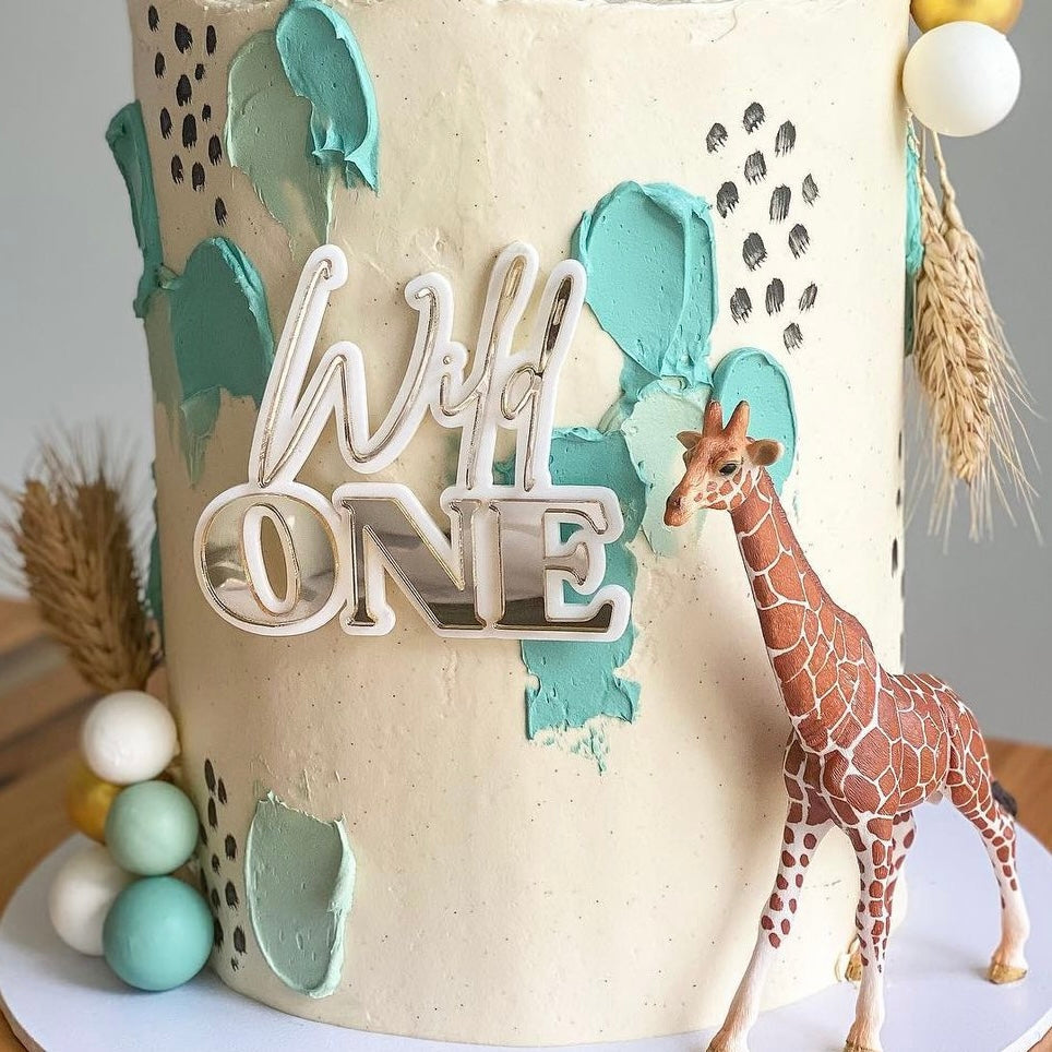 Double Layered Acrylic Birthday Cake Fropper - Wild One