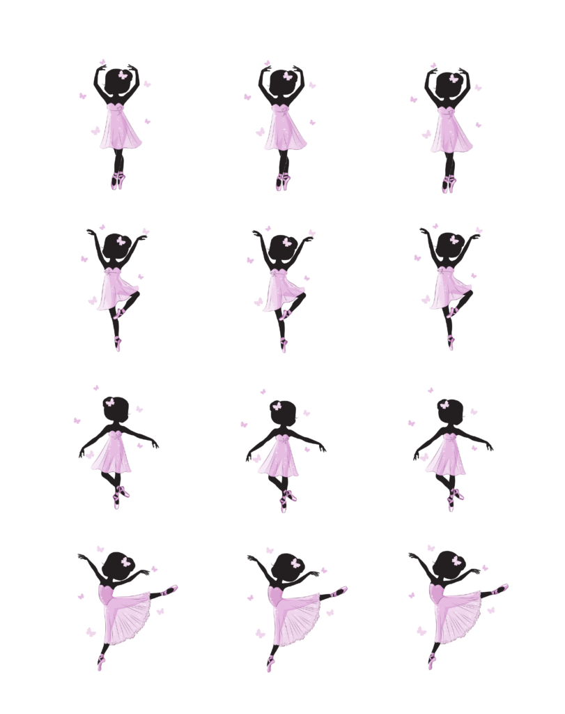 Edible Icing Cupcake Cake Topper Image Balerina