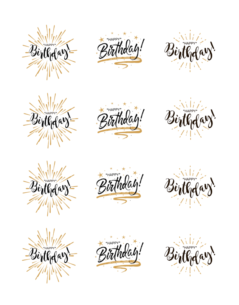 Edible Icing Cupcake Cake Topper Image Birthday