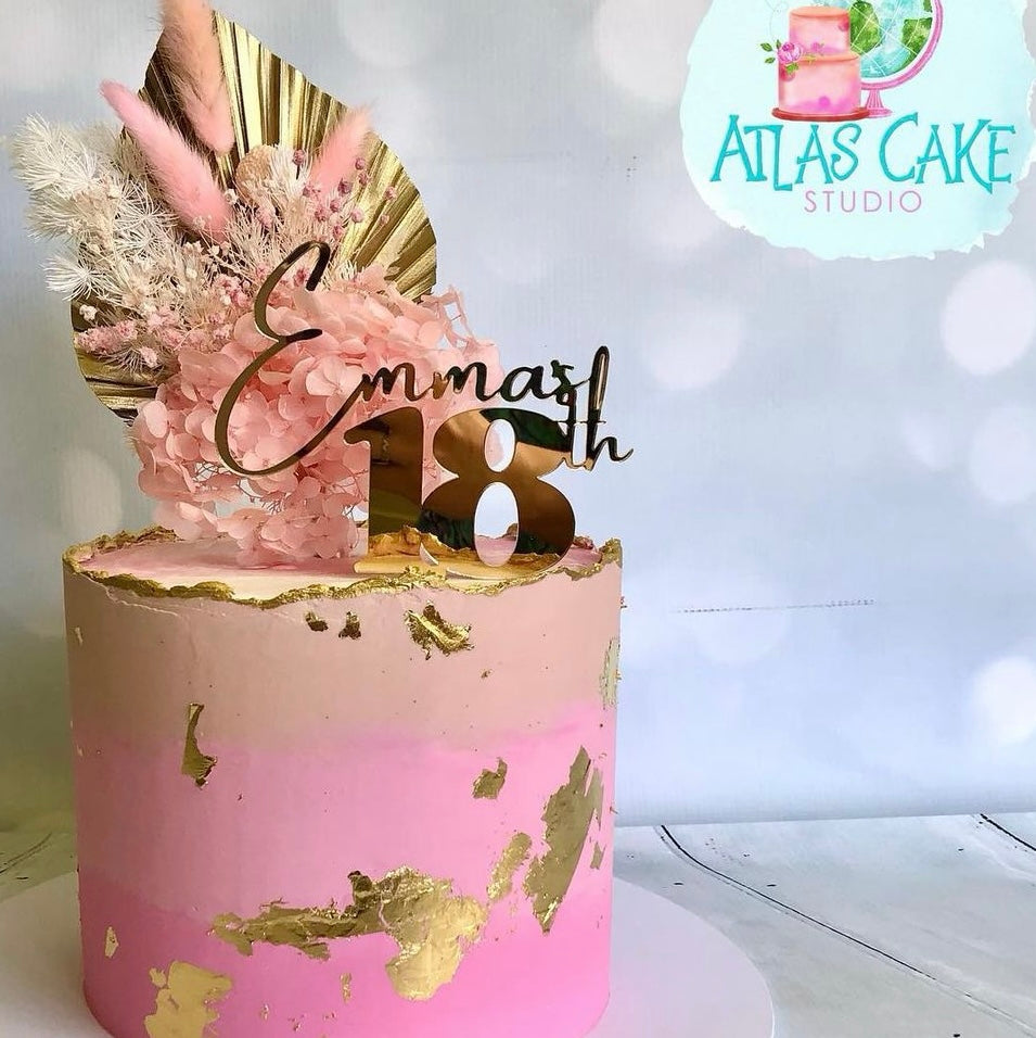 Acrylic Custom Name Birthday Cake Topper