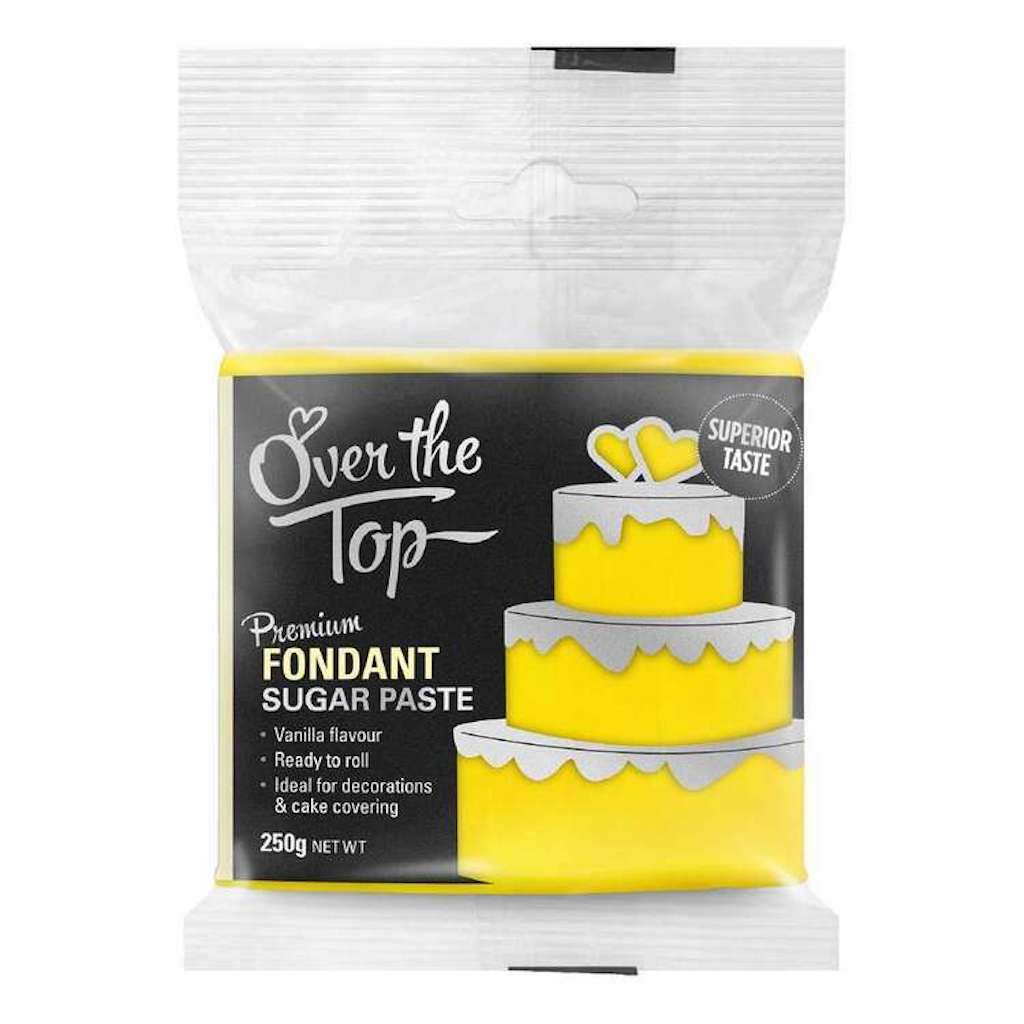 Over the Top Vanilla Flavoured Fondant 250g - Sun Yellow