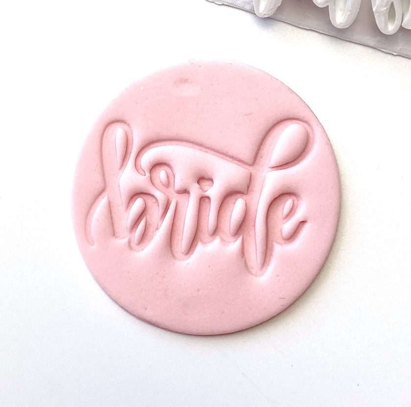 Cookie fondant embosser stamp bride
