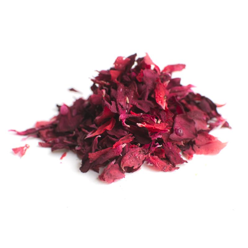 Petite ingredient edible dried flower pelargonium red