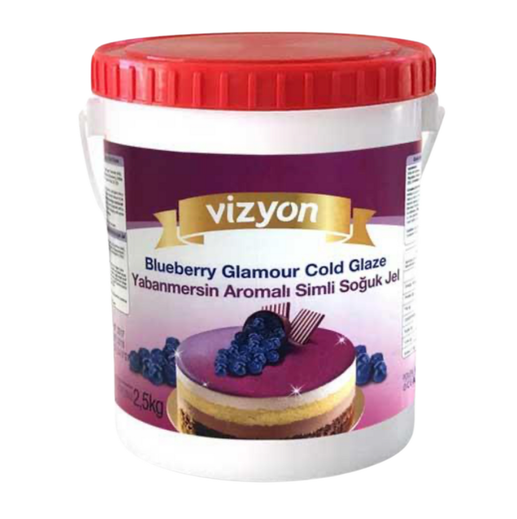 vizyon glamour cold mirror glaze ready made blueberry purple