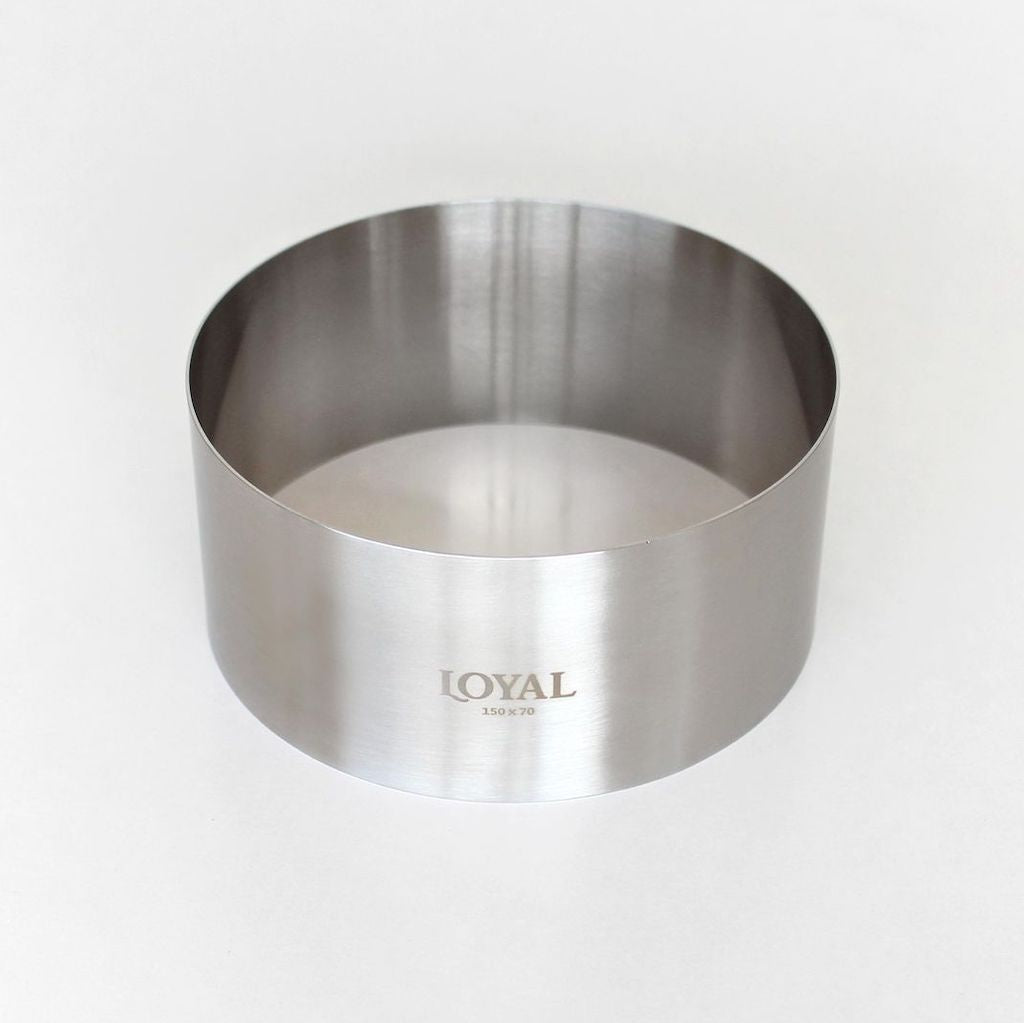 Stainless steel cake ring round 150mm food stacker loyal