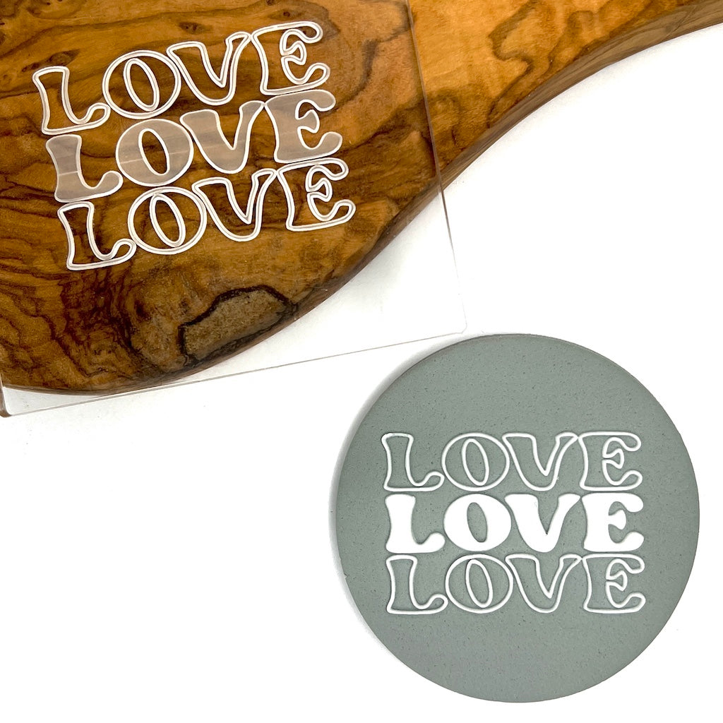 cookie stamp fondant embosser love love love