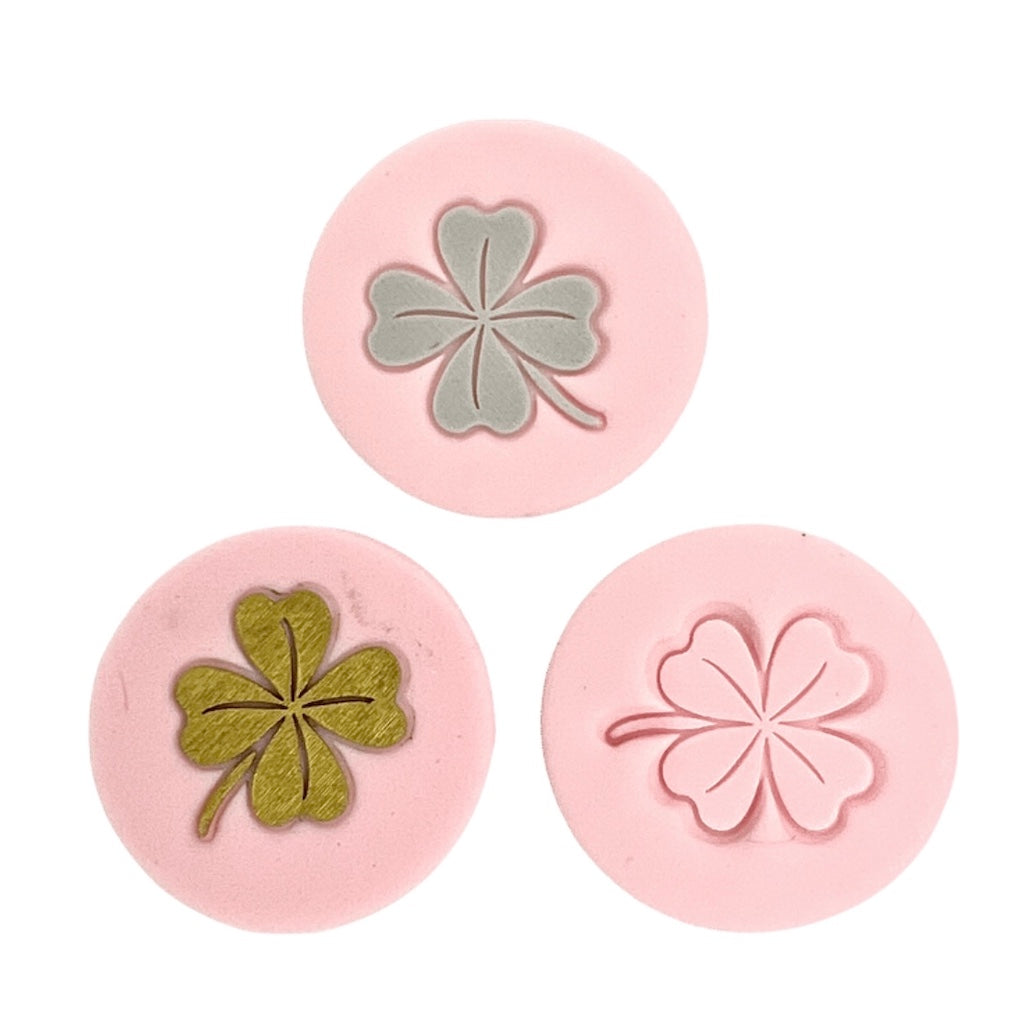 cookie stamp fondant debosser lucky clover st patric's day