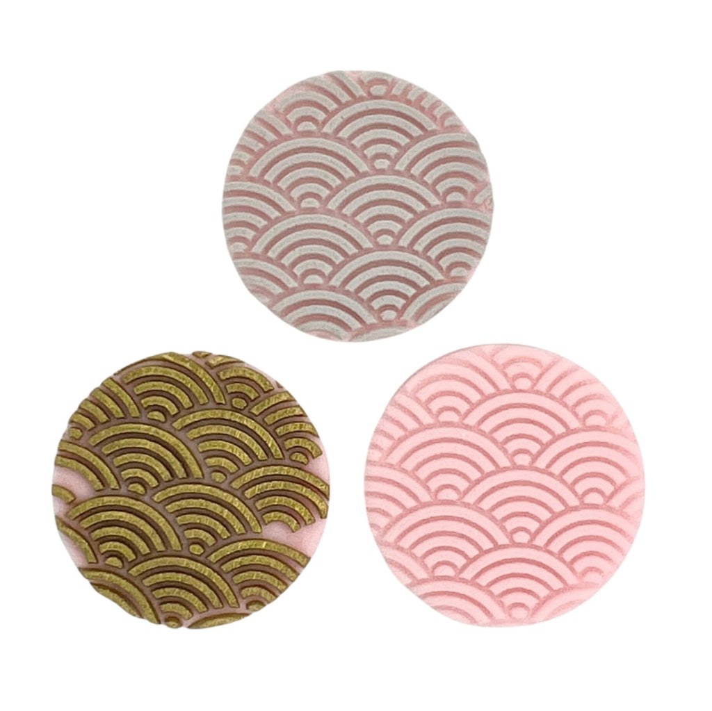 cookie stamp fondant debosser Japanese pattern