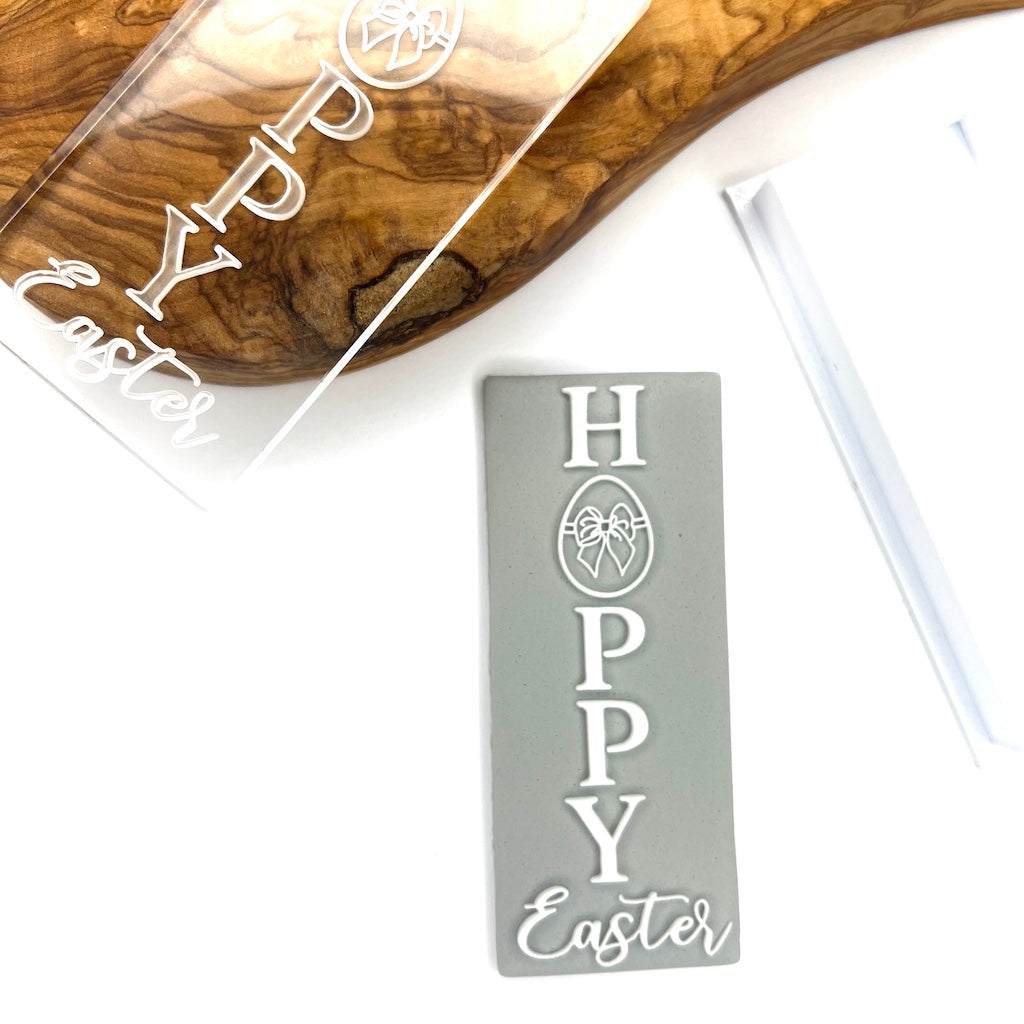 acrylic cookie stamp cookie cutter fondant embosser hoppy easter