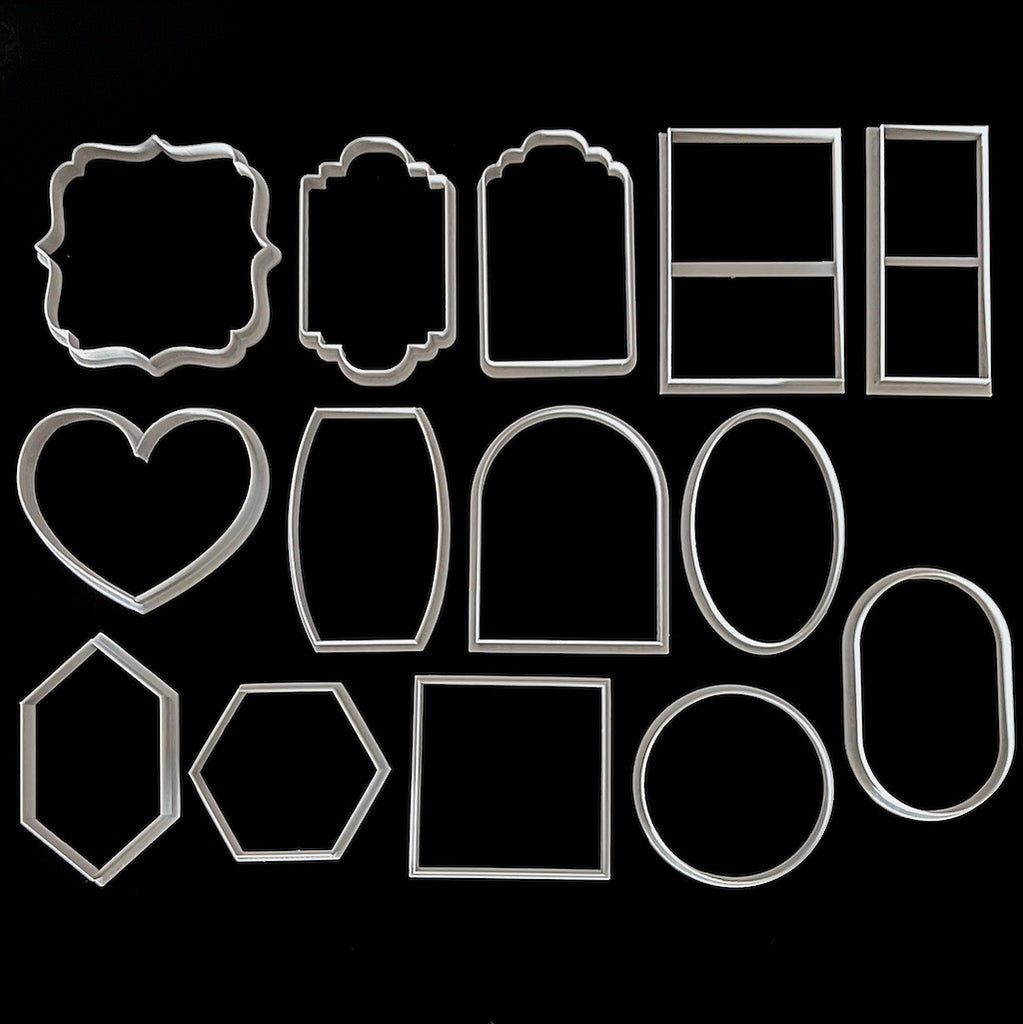 Assorted frames cookie cutter set 14 pieces