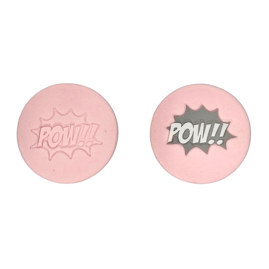 sucreglass super stamp cookie stamp fondant debosser comic book font pow superhero marvel DC Comic