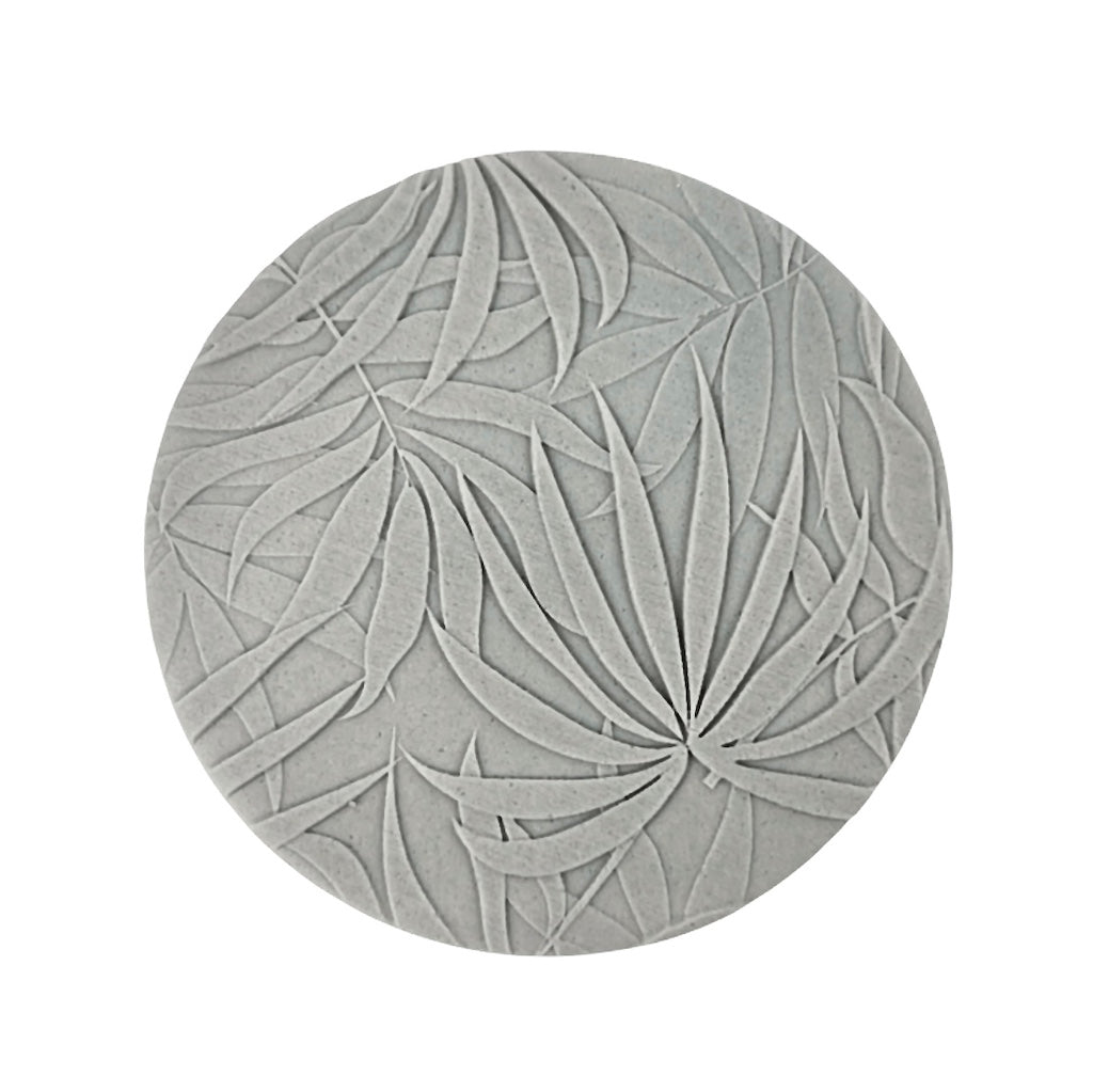 Sucreglass cookie stamp fondant embosser tropical palm leaves