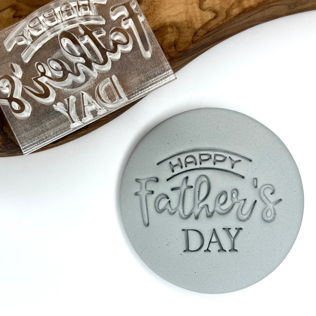 happy Father's day fondant cookie stamp embosser