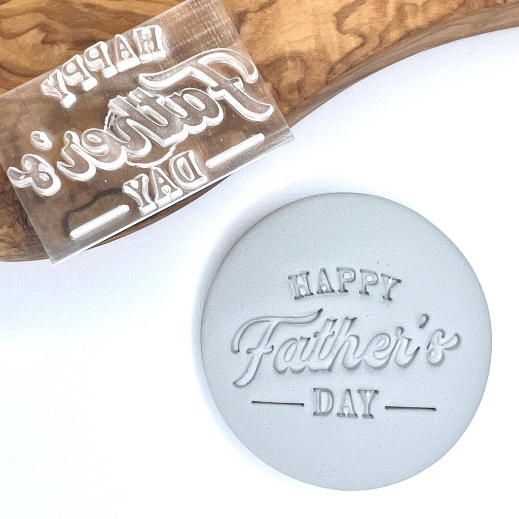 Happy Father's day fondant cookie stamp embosser