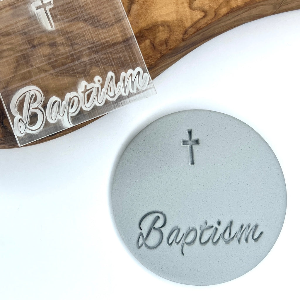 baptism cookie stamp fondant embosser
