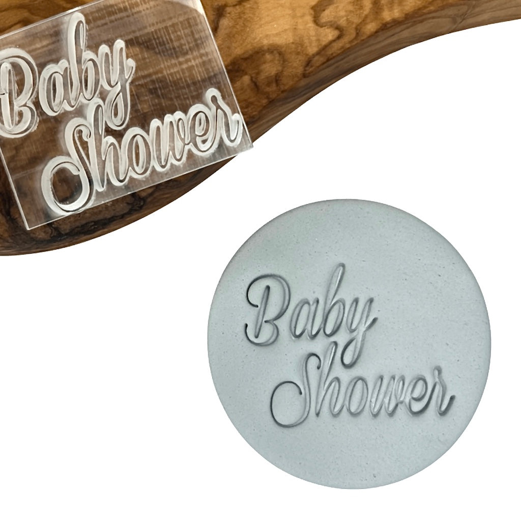 baby shower cookie stamp fondant embosser