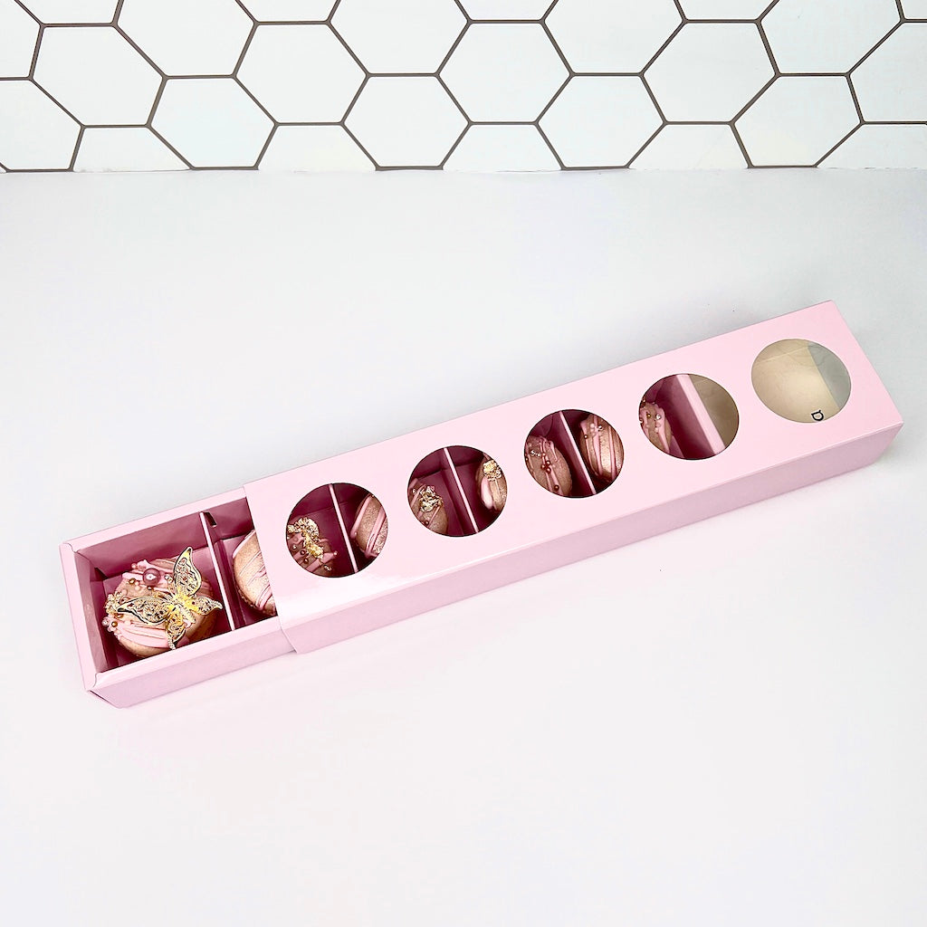 olbaa macaron boxes 5 piece medium blossom pink