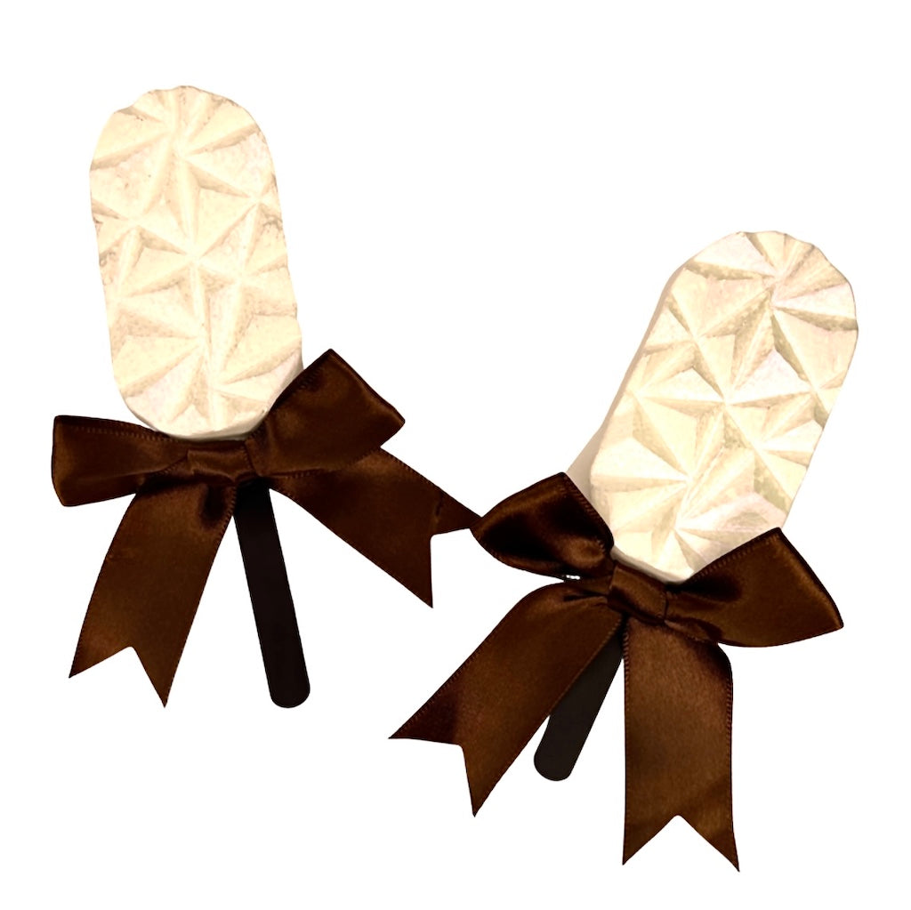 More Bows Satin Cakesicle Bows 8cm 12 Pack – Coffee