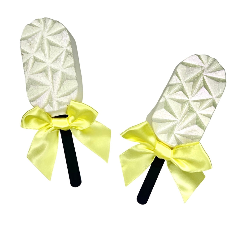 More Bows Satin Cakesicle Bows 8cm 12 Pack – Lemon Yellow