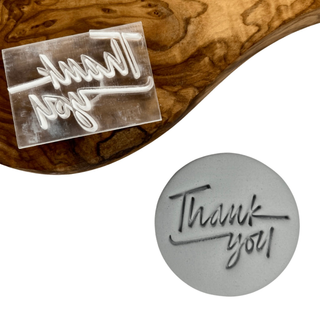 thank you cookie stamp fondant embosser