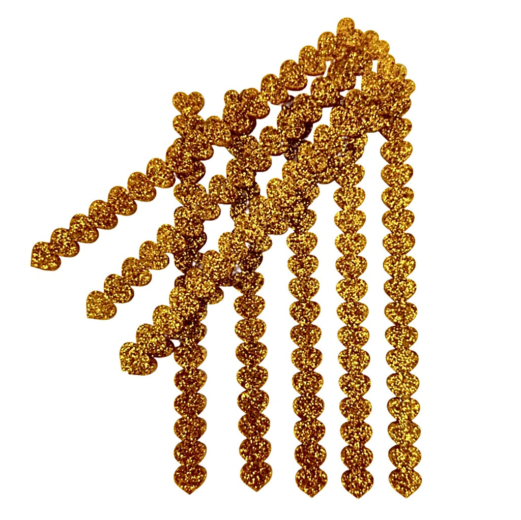 Heart Popsicle - Ice Cream Sticks - Glitter Gold Acrylic