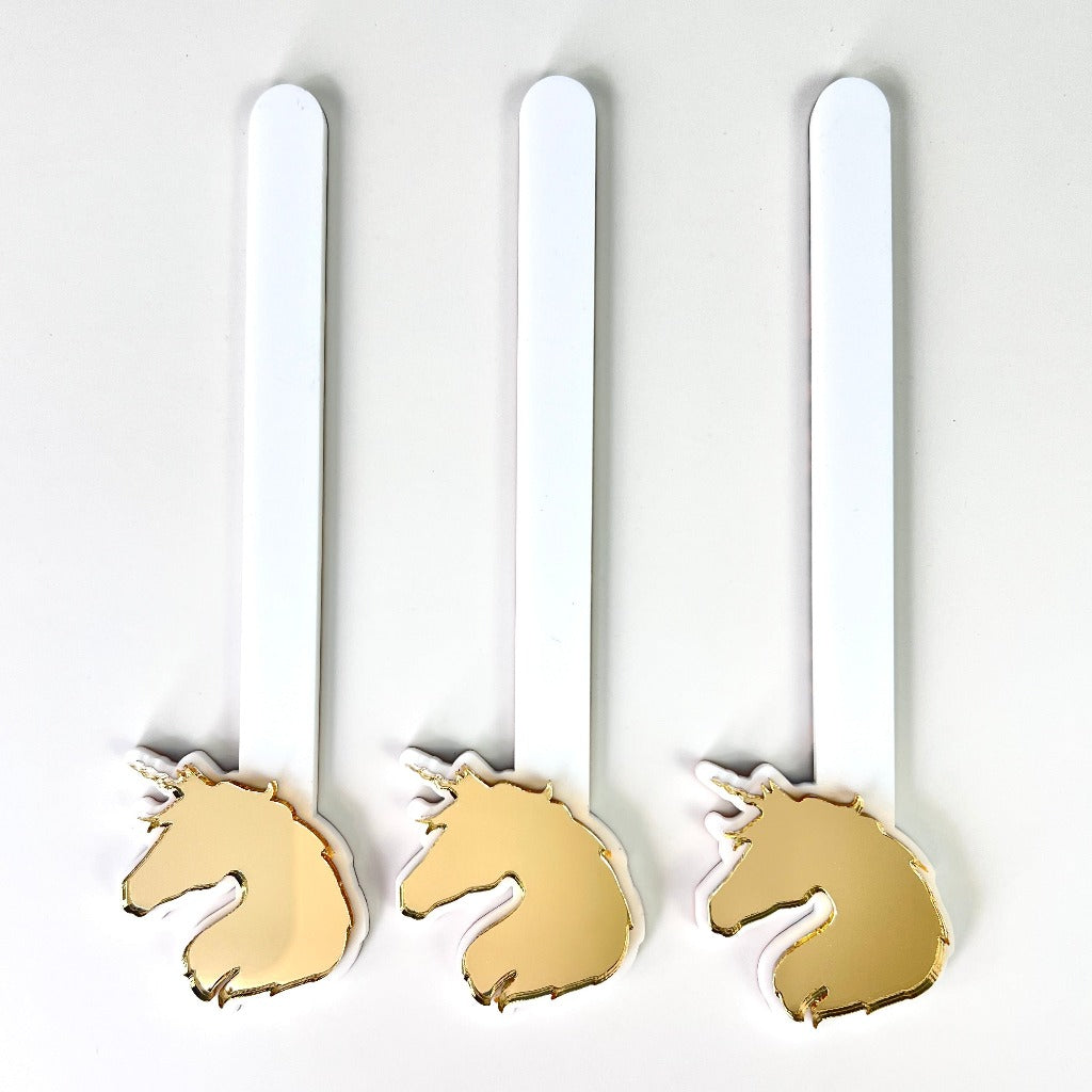 Acrylic Popsicle - Cakesicle Sticks - Unicorn Head 8pc