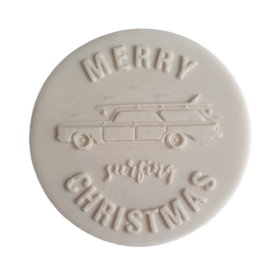 Fondant Cookie Stamp by Sucreglass - Merry Surfing Christmas