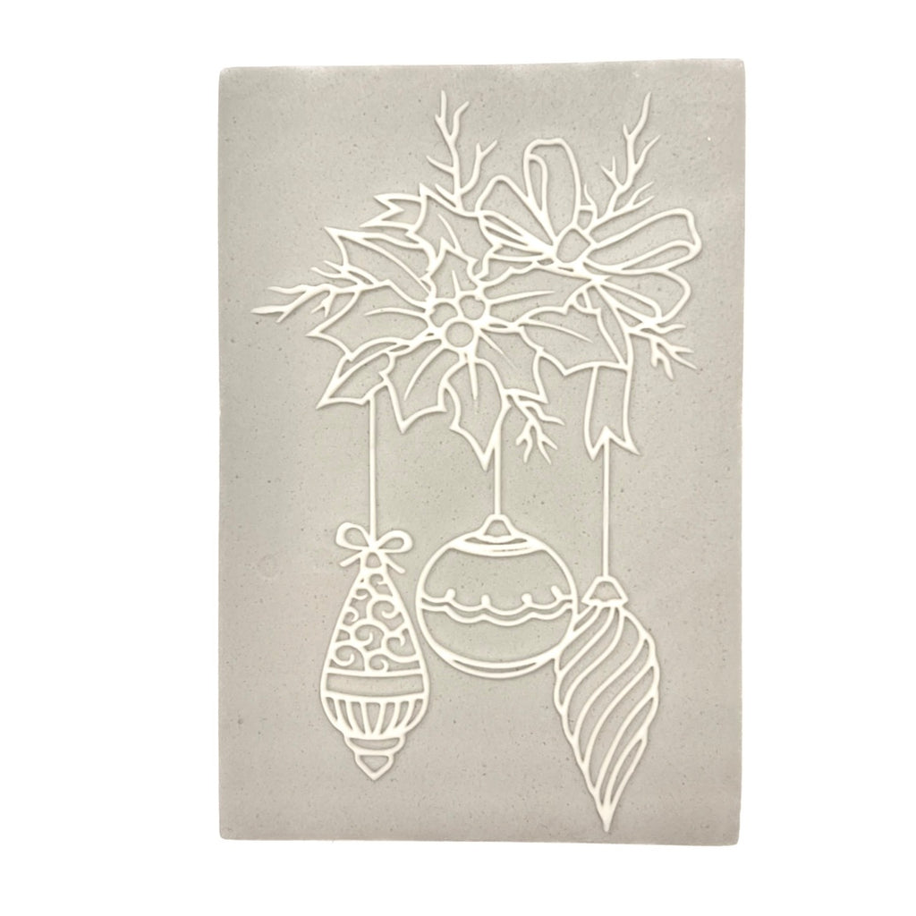 Cookie Stamp + Cookie Cutter - Christmas Ornaments with Holly