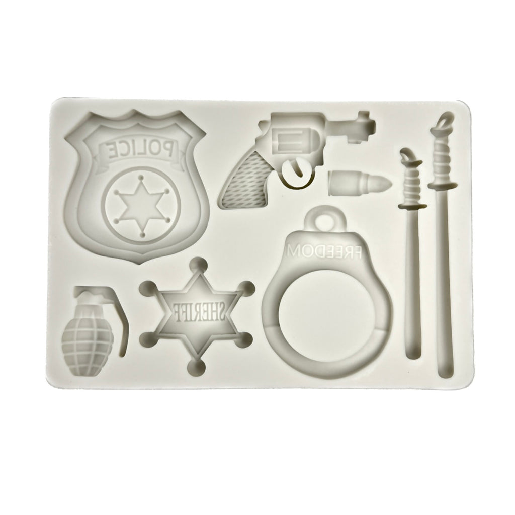 Police Theme Silicone Mould for Cake Decorating Cakers paradise