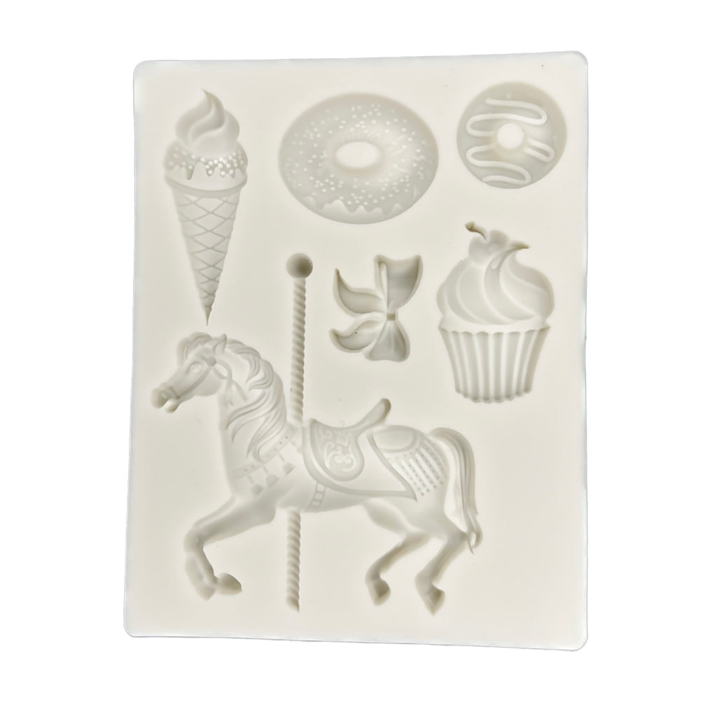 Carnival Carousel Silicone Mould for cake decorating