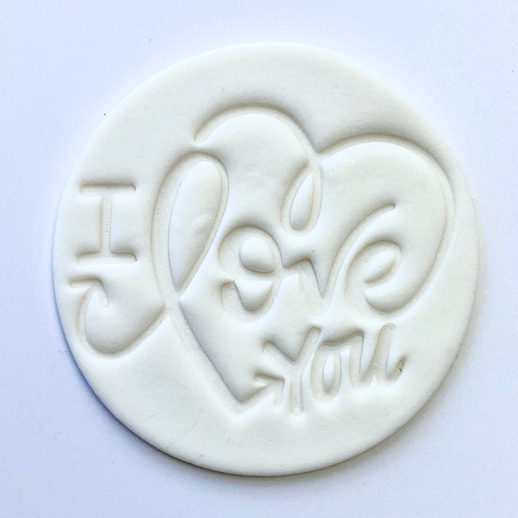 I love you valentines day wedding engagement fondant cookie embosser